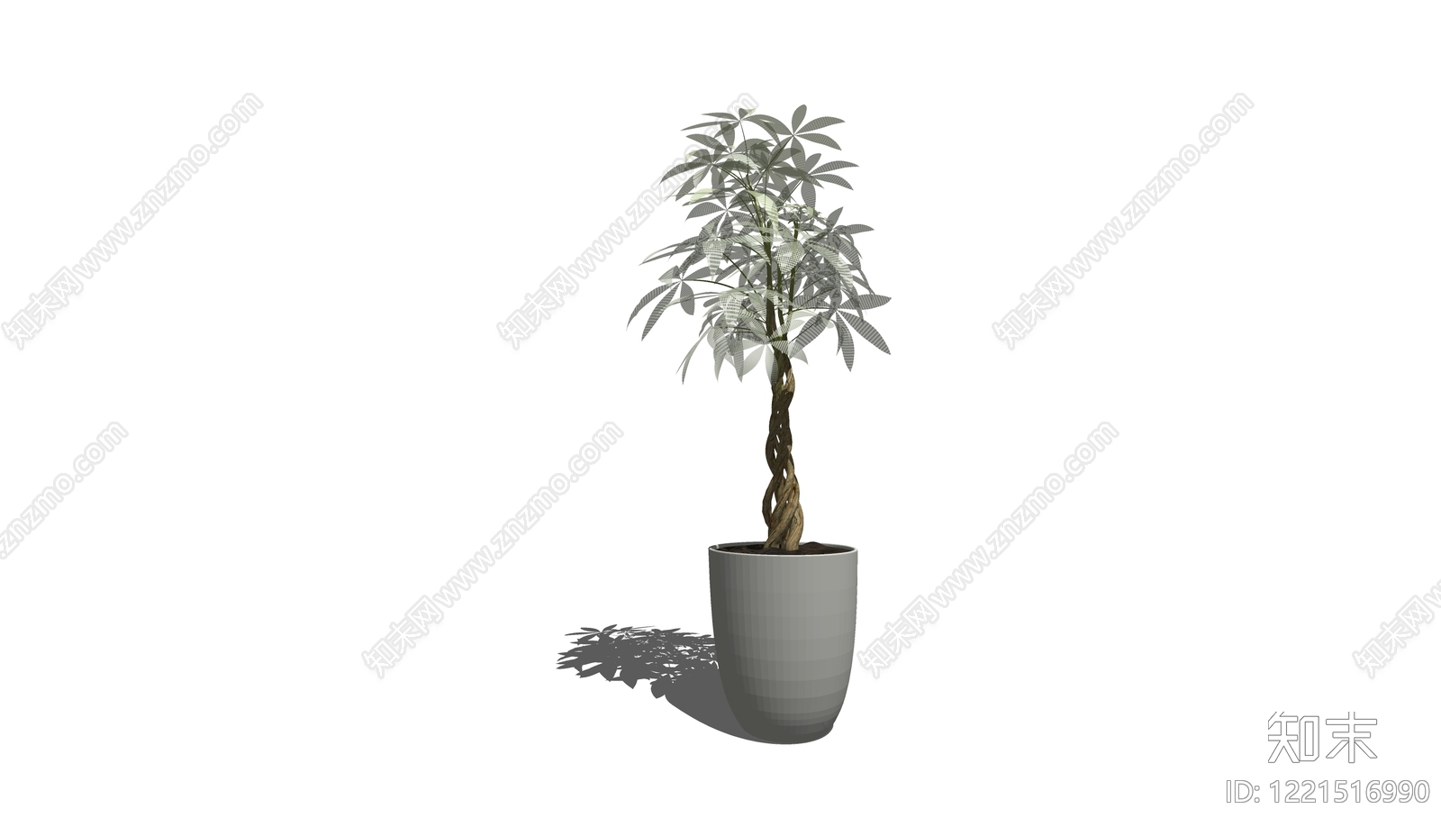 极简盆栽SU模型下载【ID:1221516990】