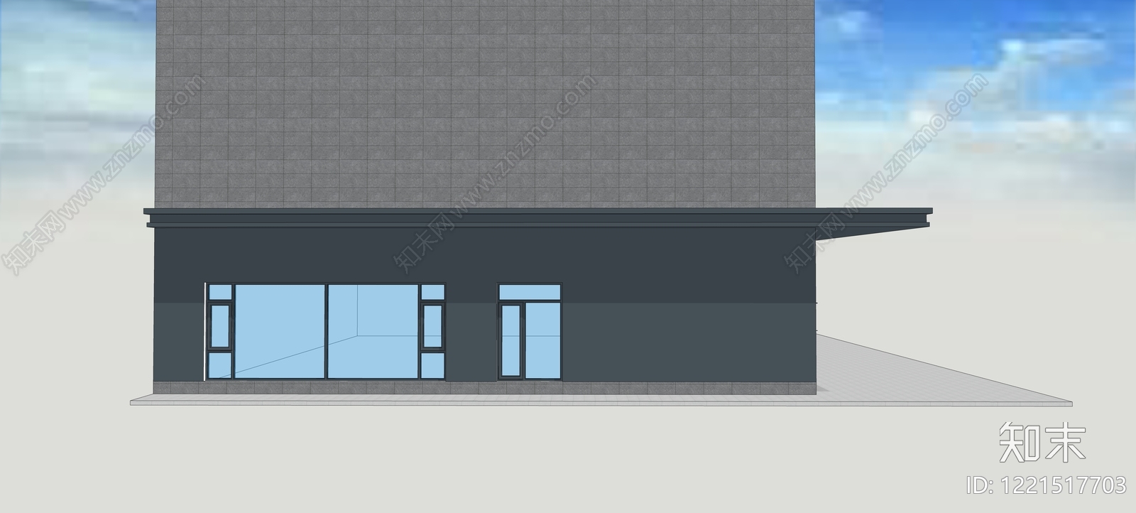 极简主义小公建SU模型下载【ID:1221517703】