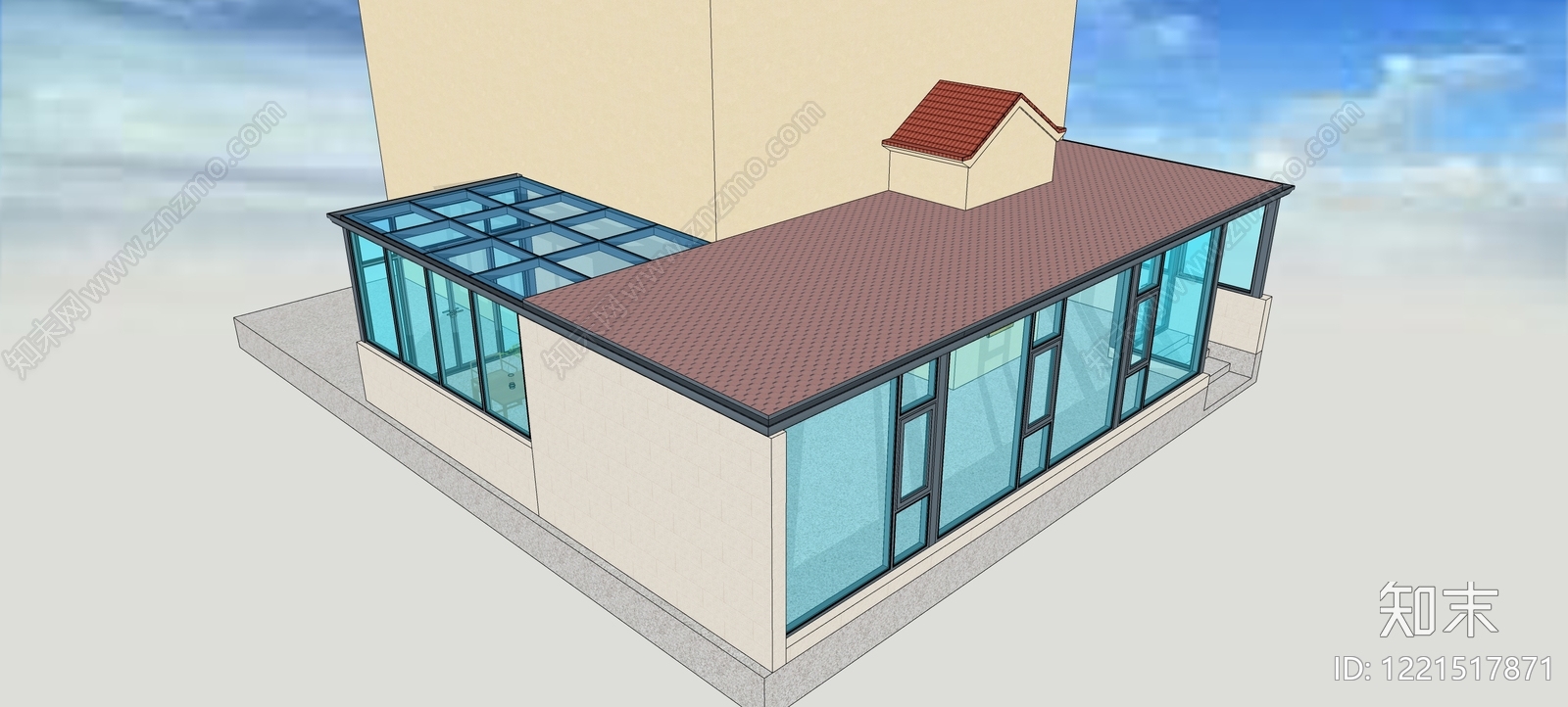 现代简约小公建SU模型下载【ID:1221517871】