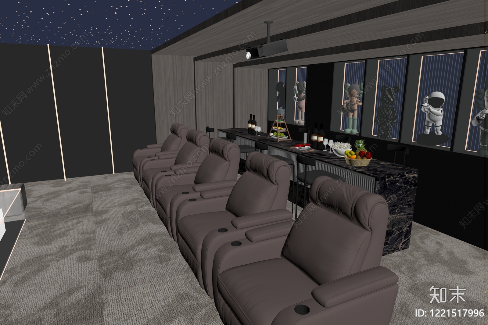 极简影音室3D模型下载【ID:1221517996】