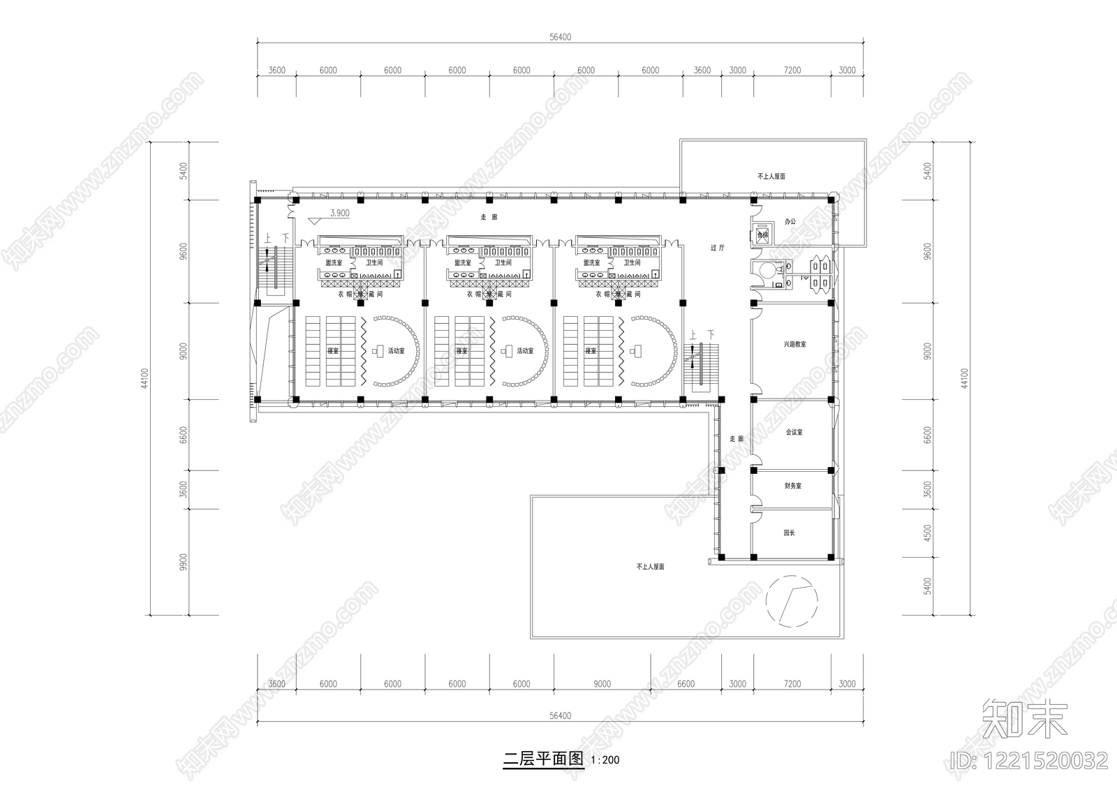 幼儿园建筑cad施工图下载【ID:1221520032】