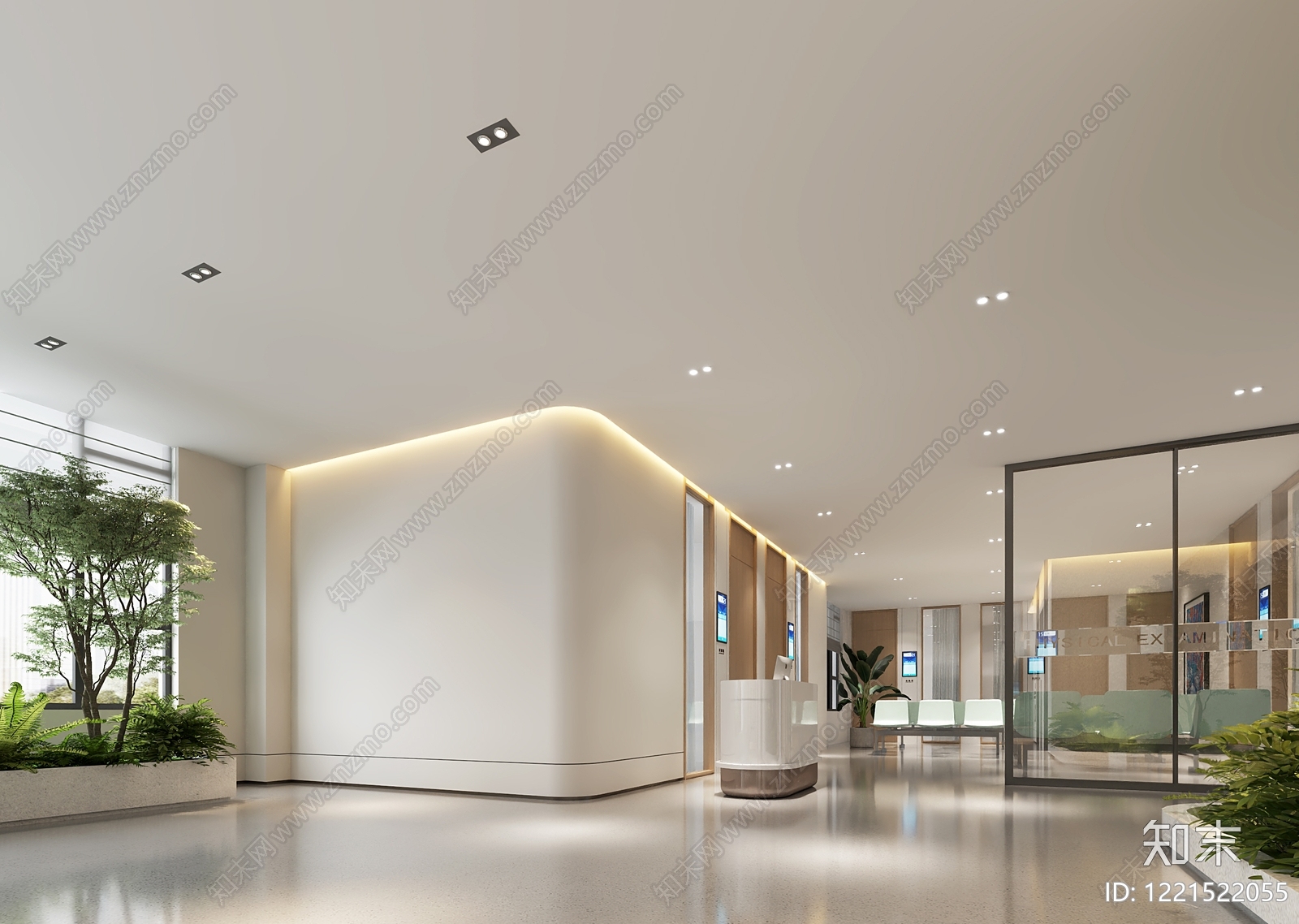 极简医院3D模型下载【ID:1221522055】