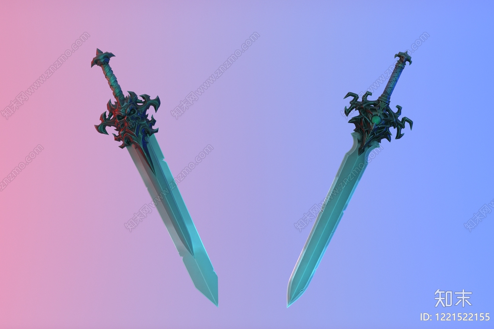 暗黑奇幻风格雕塑摆件3D模型精品下载_3dmax模型_知末网