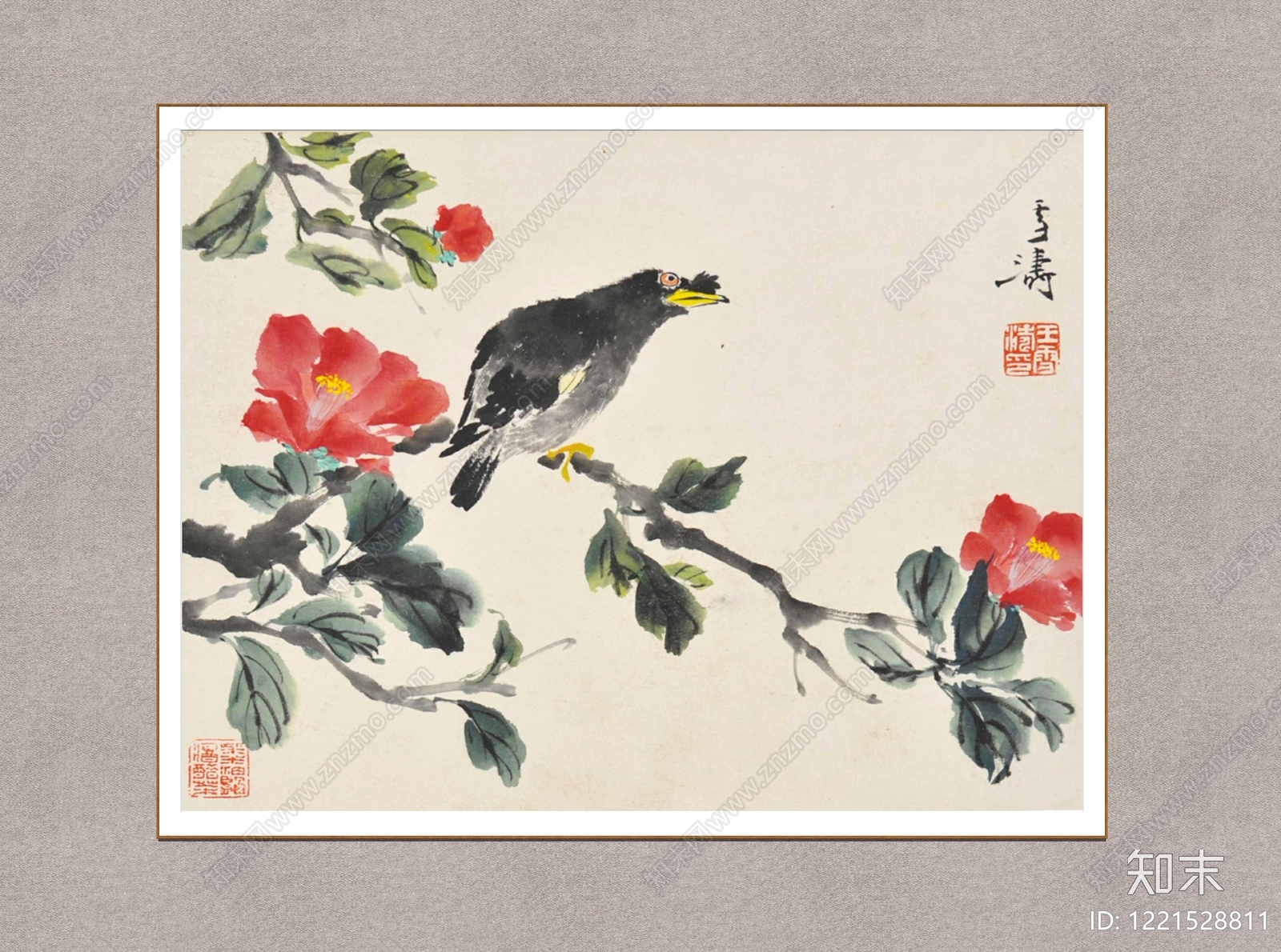 中式画框SU模型下载【ID:1221528811】