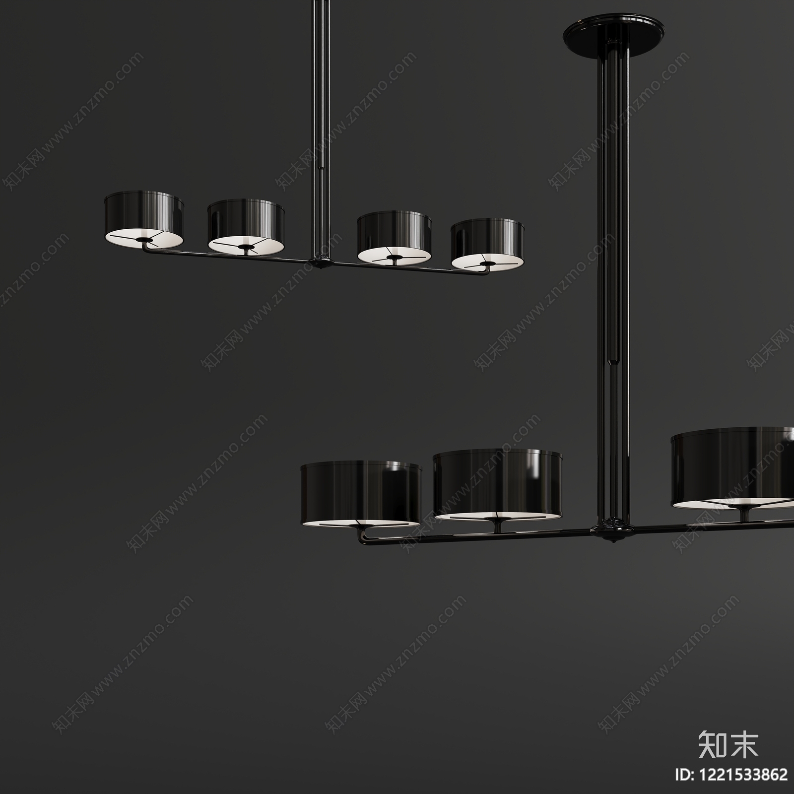 极简主义儿童房吊灯3D模型渲染效果图