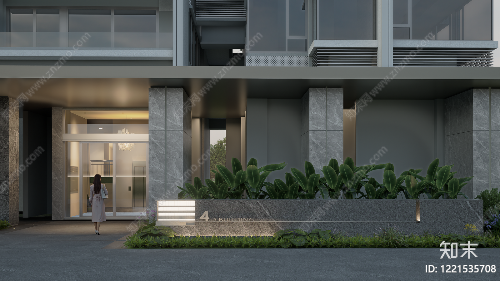极简景墙SU模型下载【ID:1221535708】