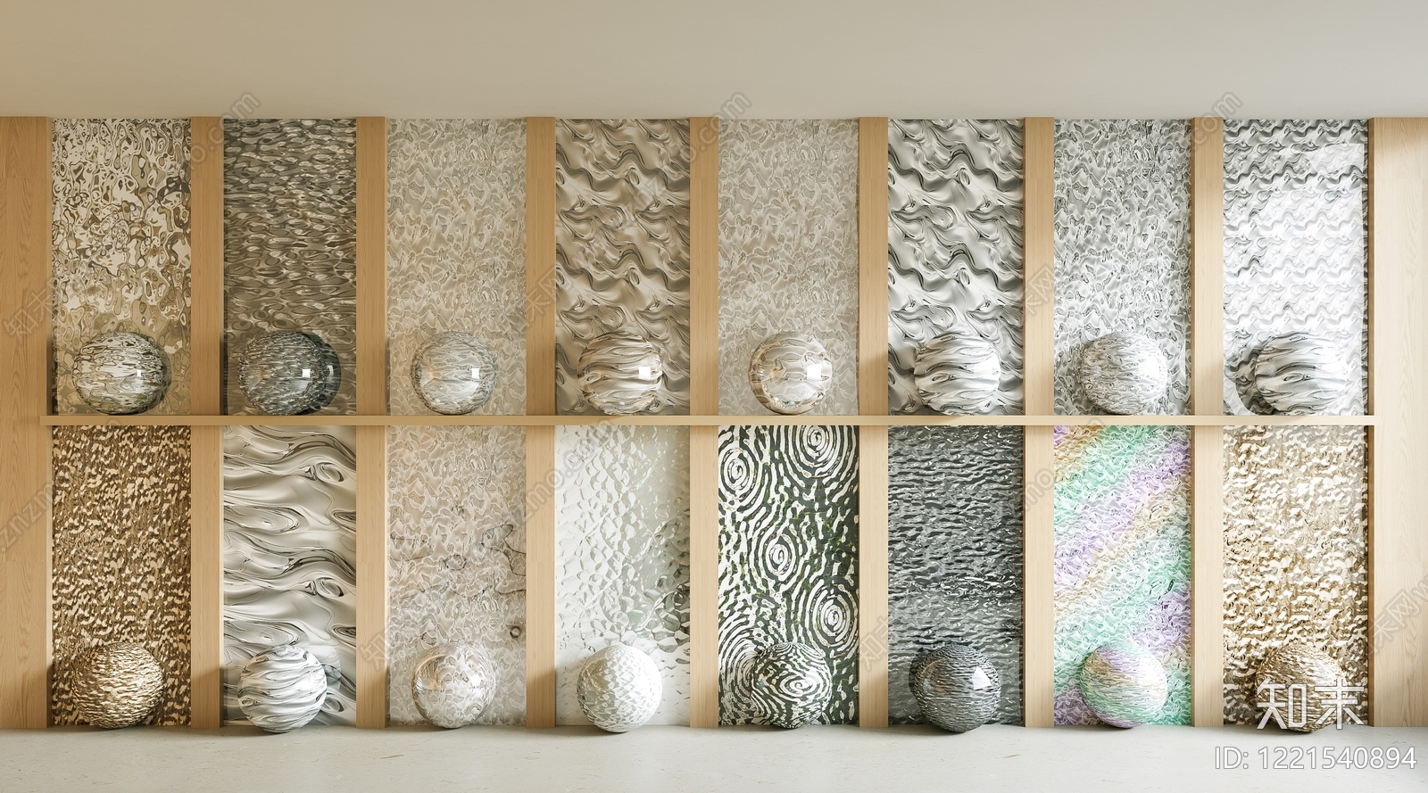 轻奢材料展厅3D模型下载【ID:1221540894】