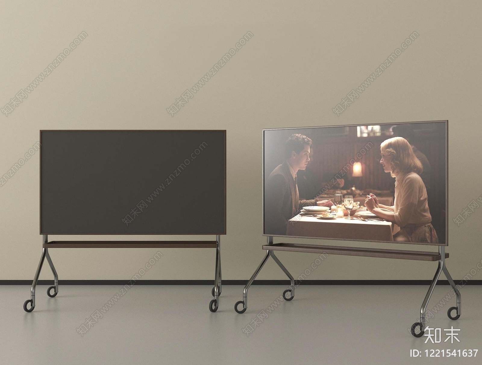 极简电视3D模型下载【ID:1221541637】