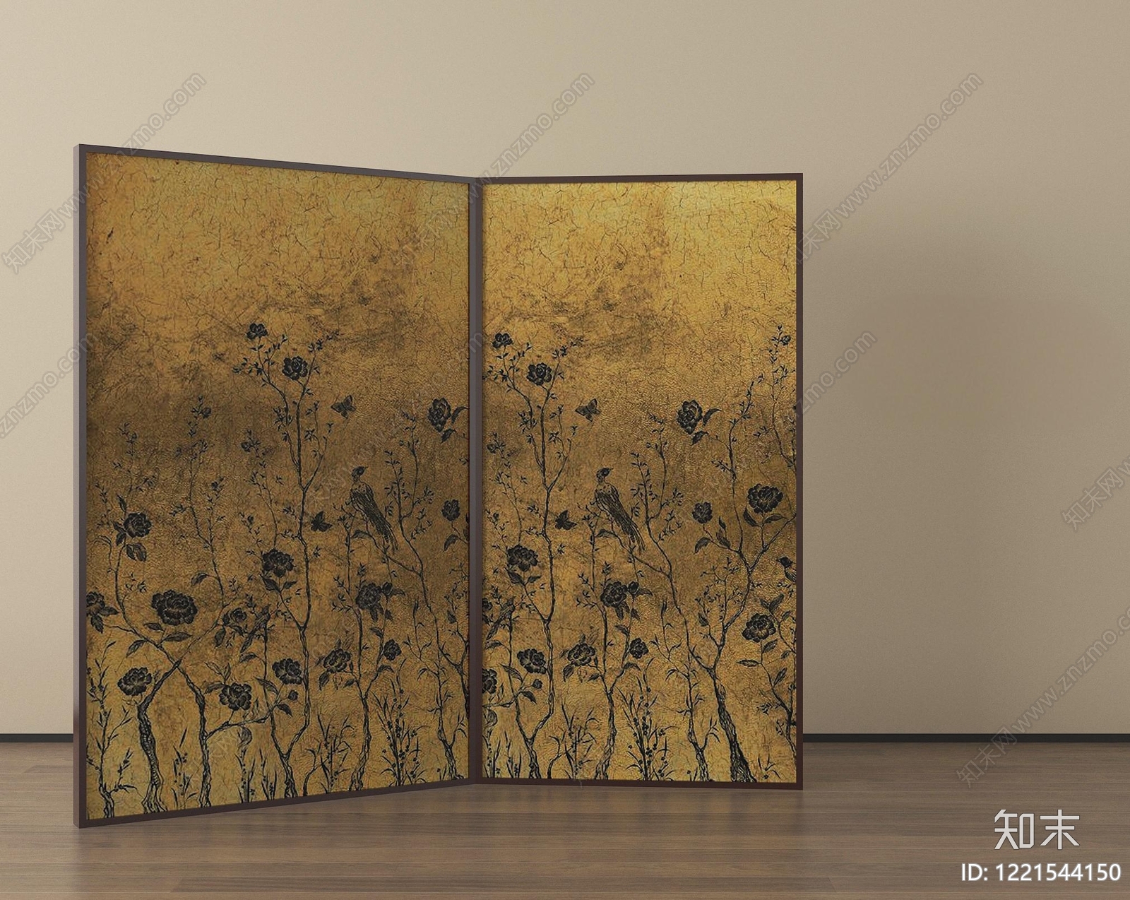 新中式家具3D模型渲染效果图