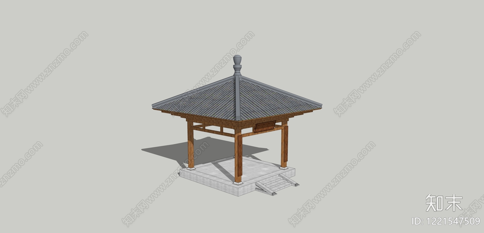 中式古建古建筑SU模型下载【ID:1221547509】