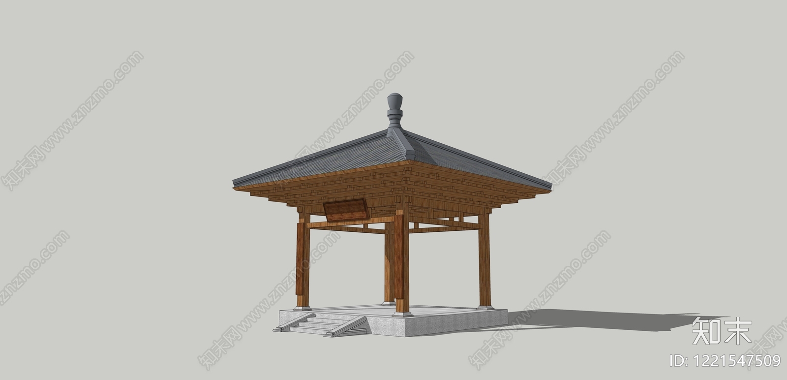 中式古建古建筑SU模型下载【ID:1221547509】
