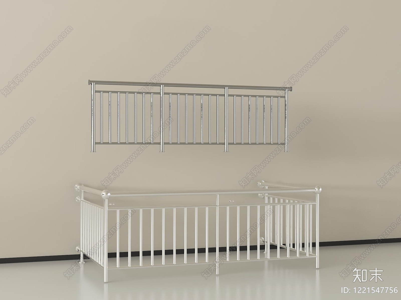 极简栏杆3D模型下载【ID:1221547756】