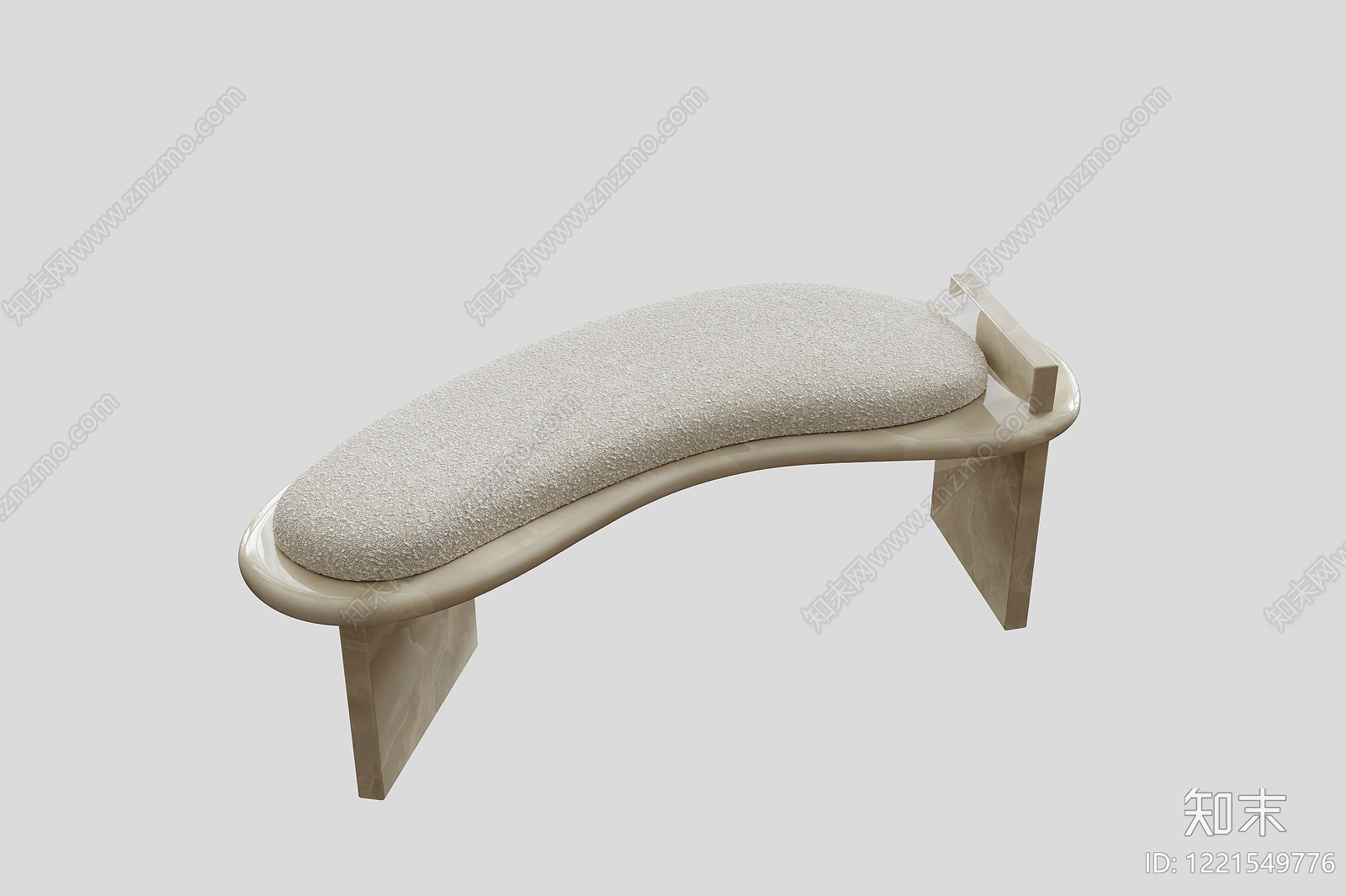 奶油风床尾凳3D模型下载【ID:1221549776】
