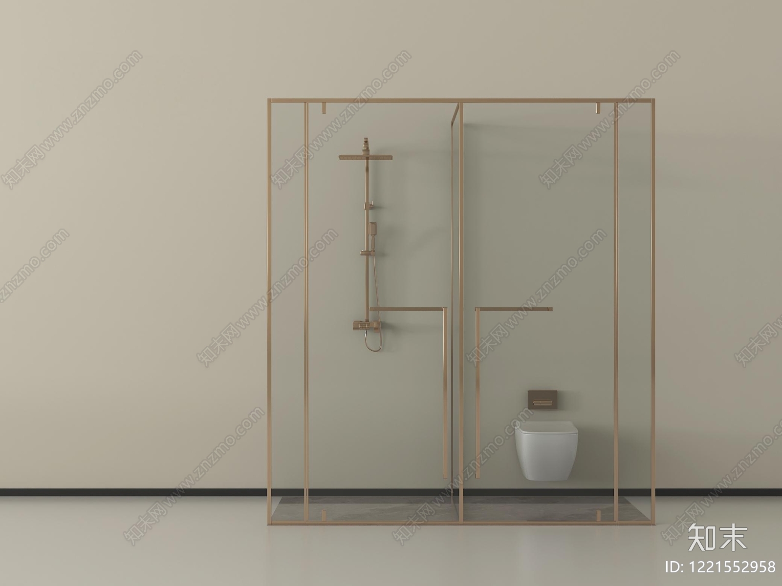 轻奢隔断3D模型渲染效果图