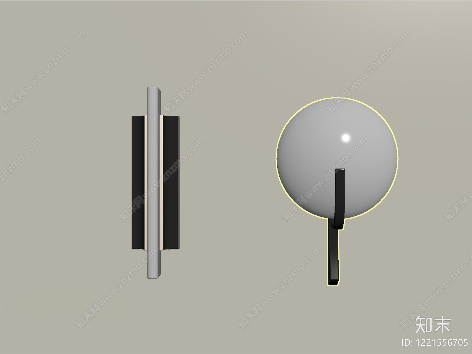 极简灯具组合SU模型下载【ID:1221556705】