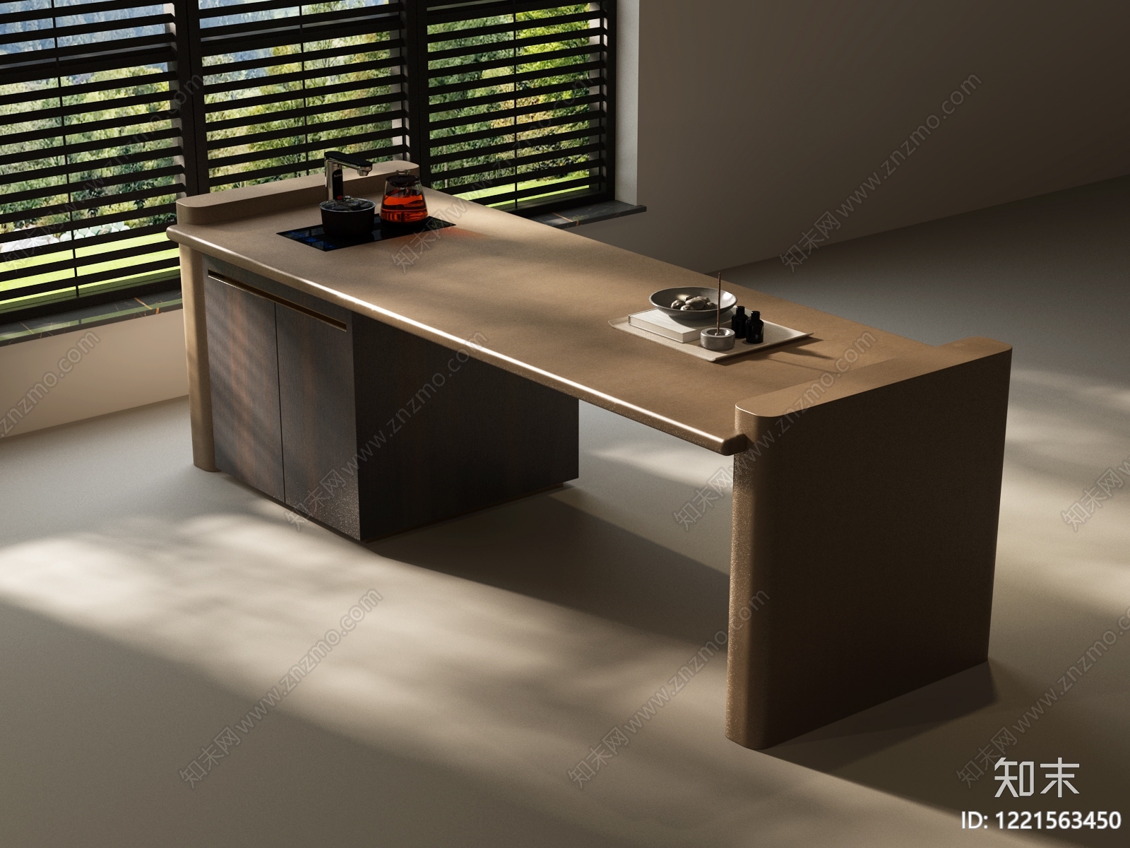 意式极简茶桌椅3D模型下载【ID:1221563450】