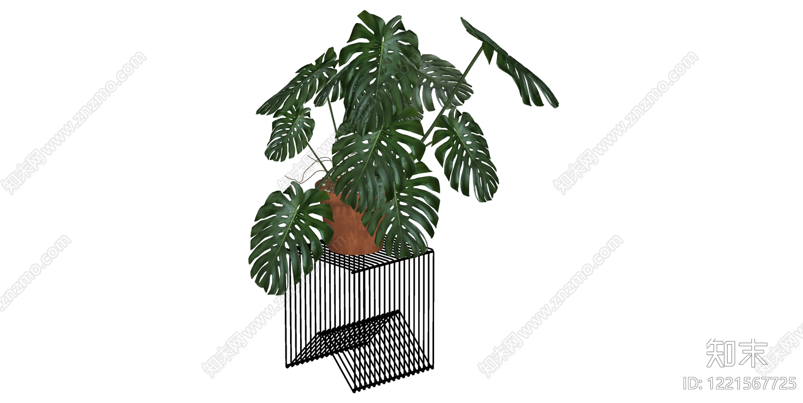 极简盆栽SU模型下载【ID:1221567725】