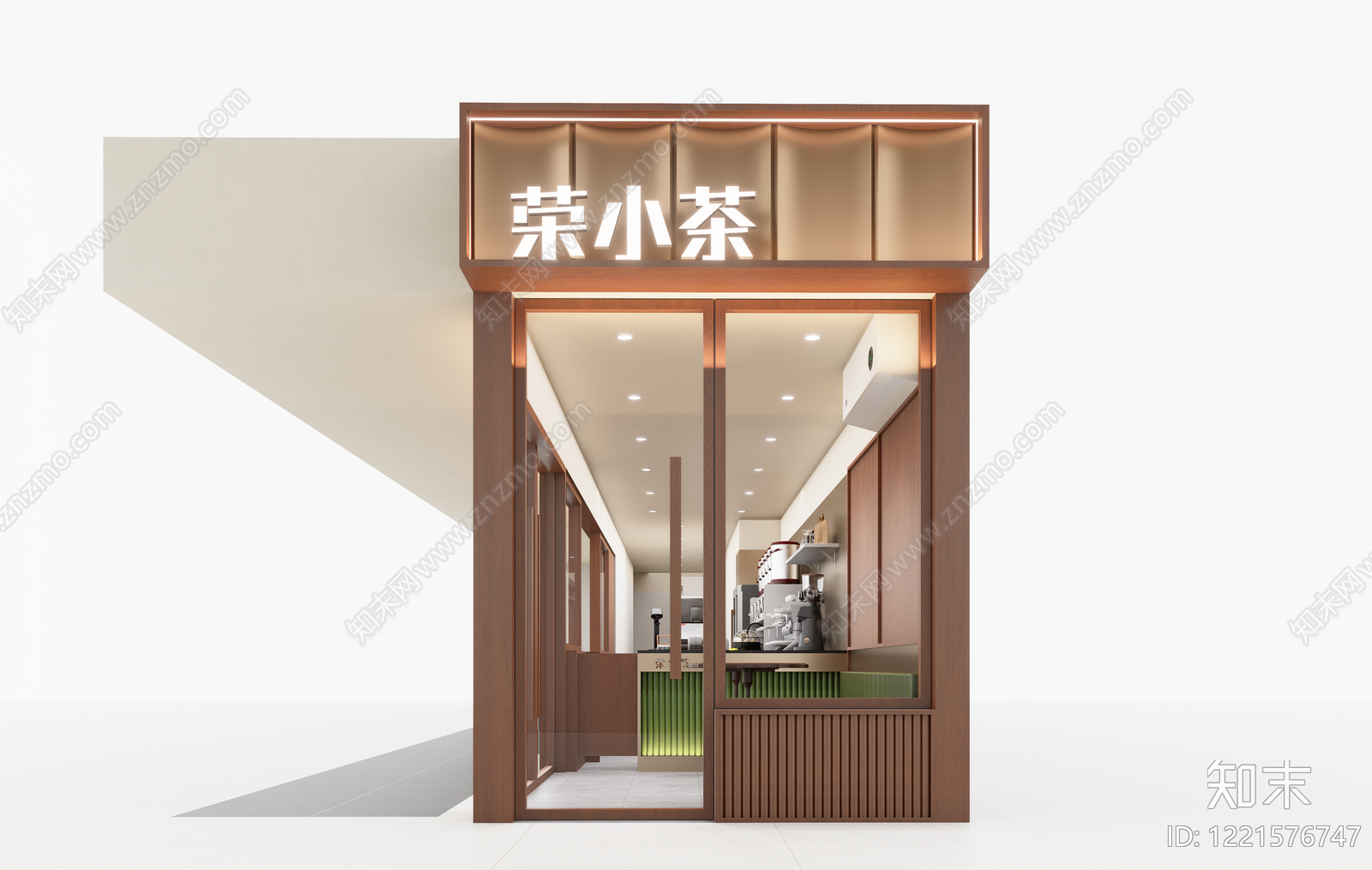 现代简约奶茶店SU模型下载【ID:1221576747】
