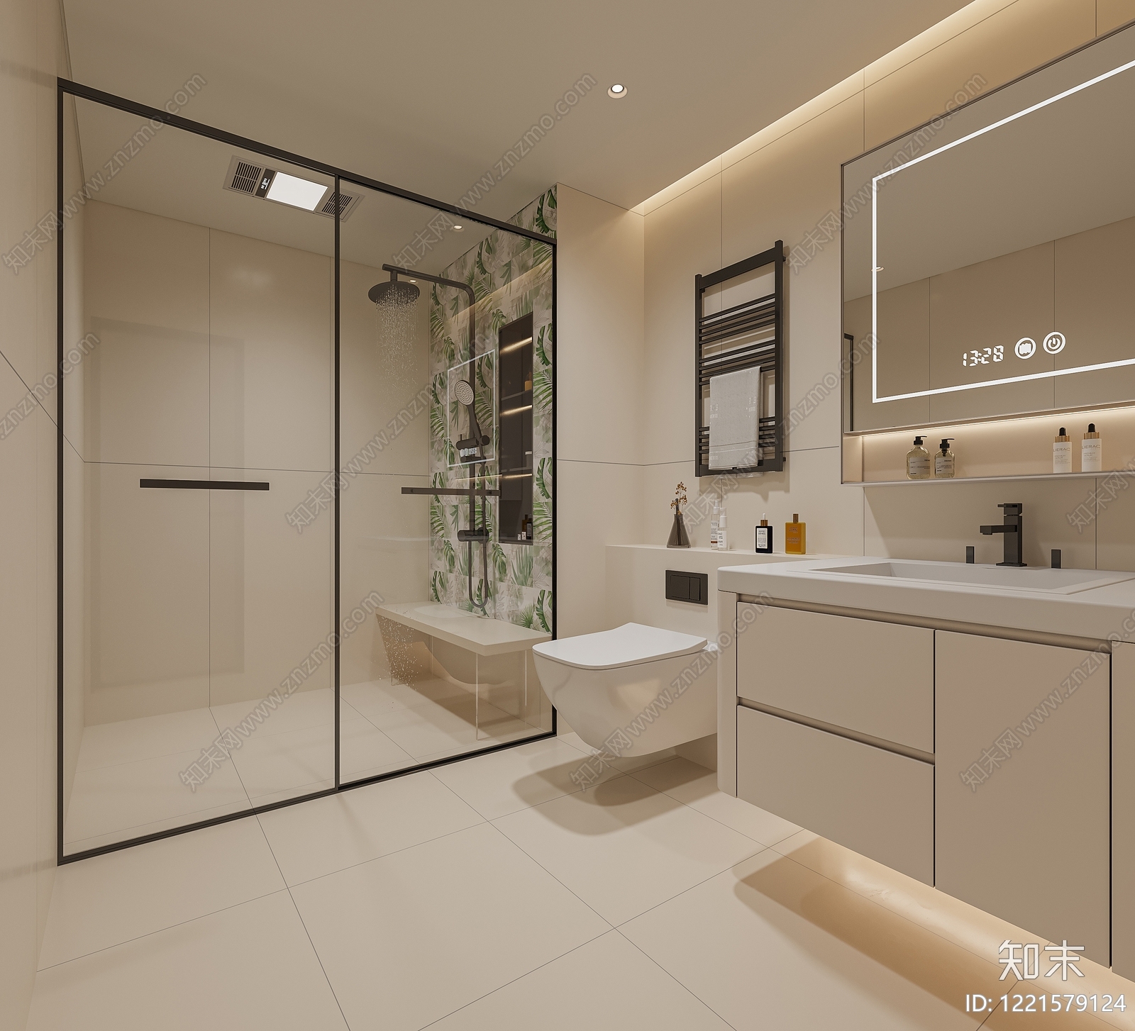 现代简约卫生间3D模型下载【ID:1221579124】