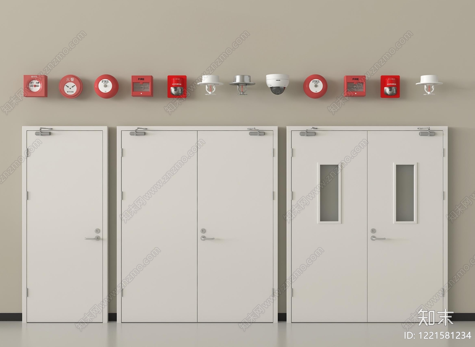 极简门组合3D模型下载【ID:1221581234】