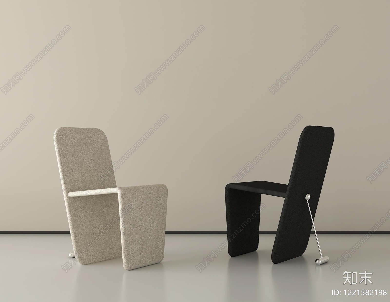 极简休闲椅3D模型下载【ID:1221582198】