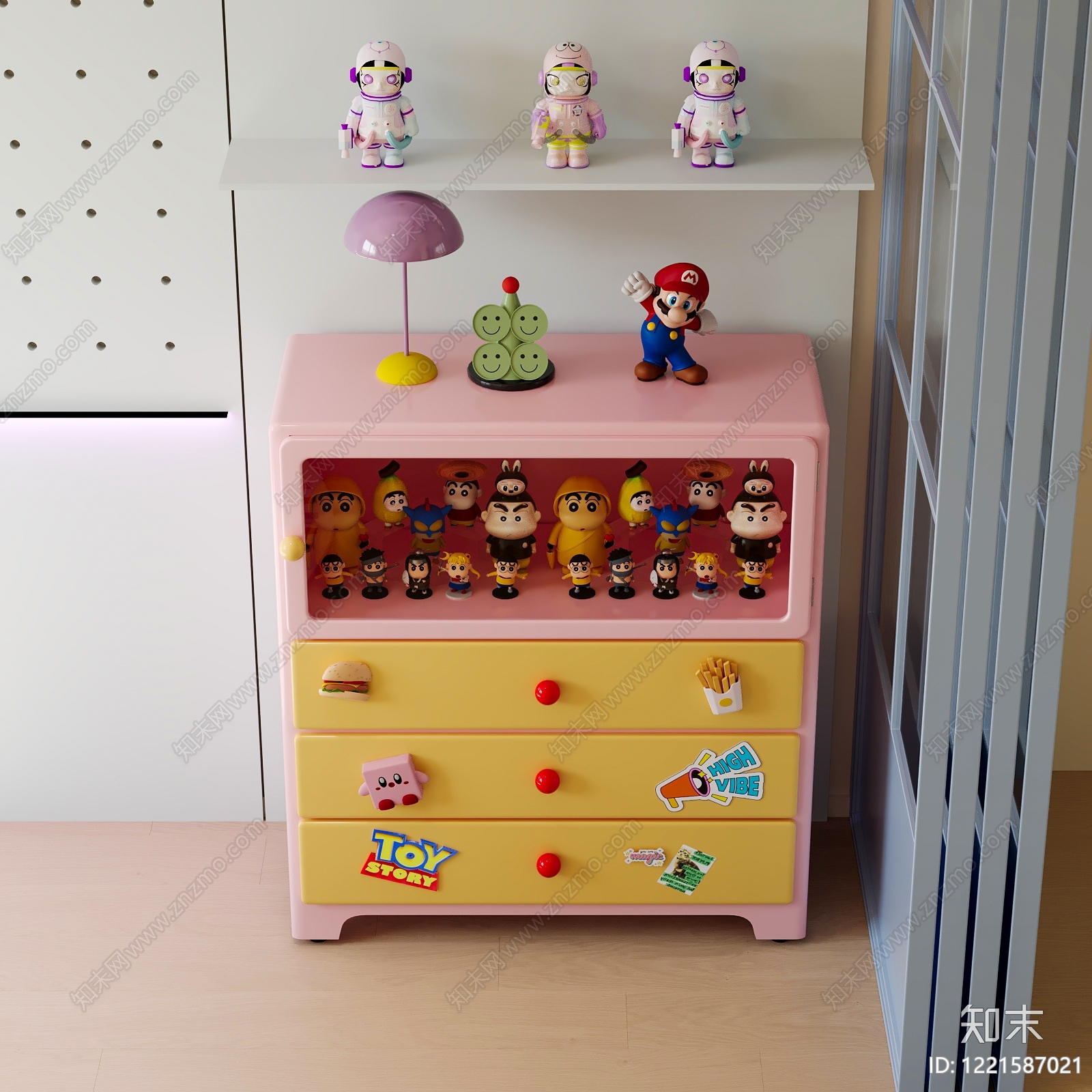 孟菲斯斗柜3D模型下载【ID:1221587021】