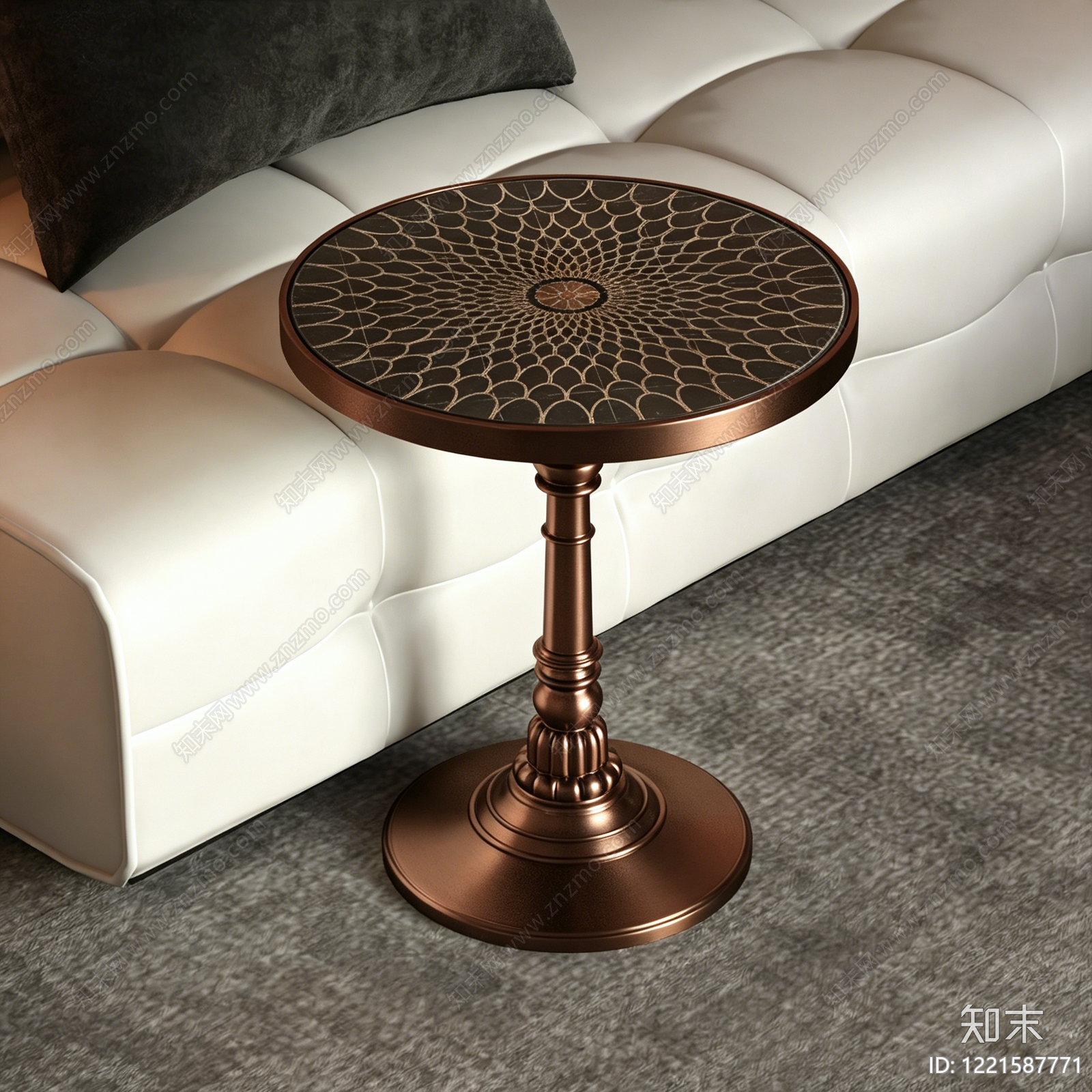 轻奢边几3D模型下载【ID:1221587771】