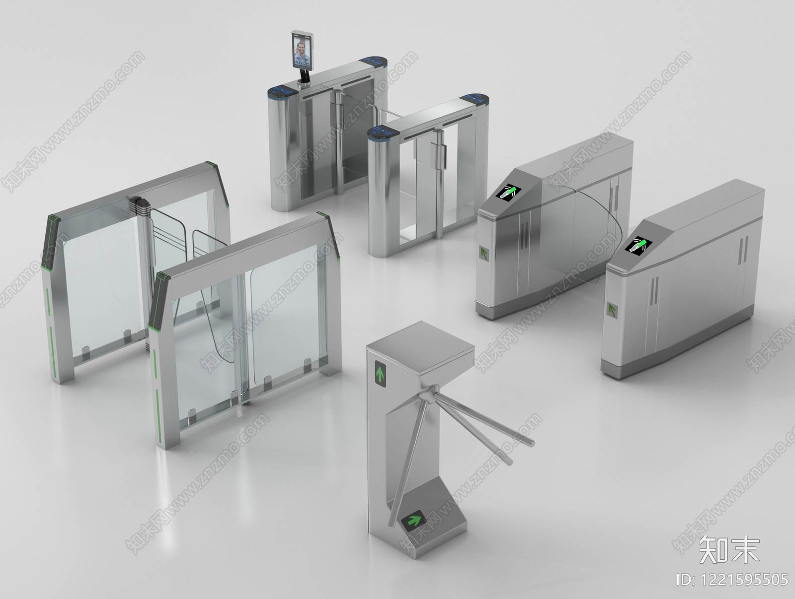 极简安全设施3D模型渲染效果图