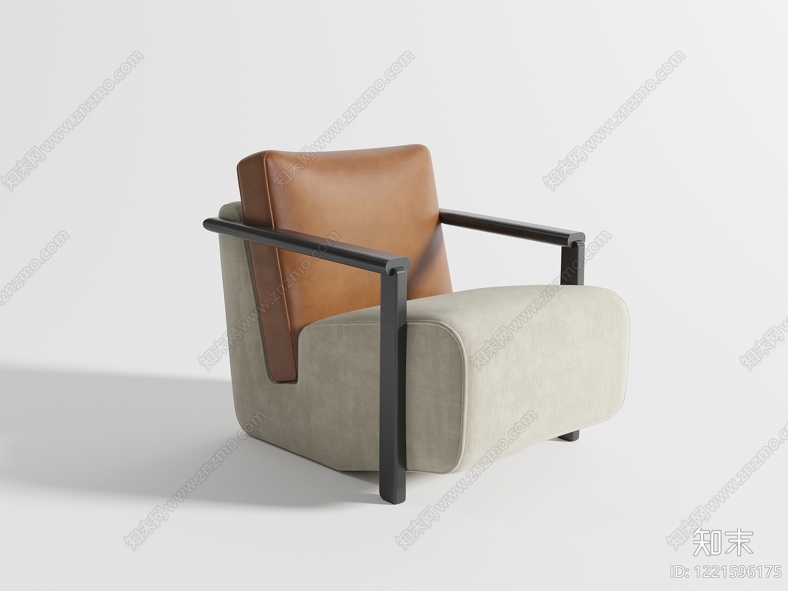 意式极简休闲椅3D模型下载【ID:1221596175】