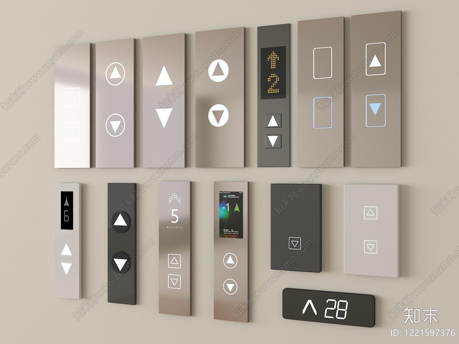 极简电梯3D模型下载【ID:1221597376】