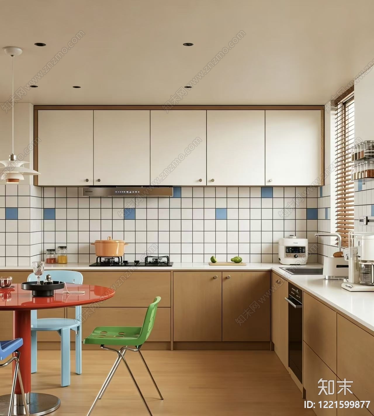 孟菲斯开放式厨房3D模型下载【ID:1221599877】