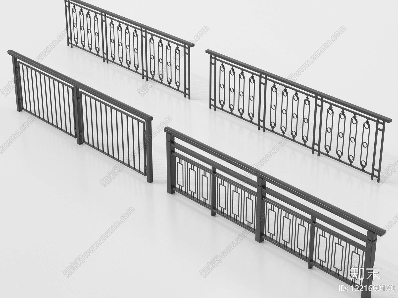 新中式栏杆3D模型下载【ID:1221600130】