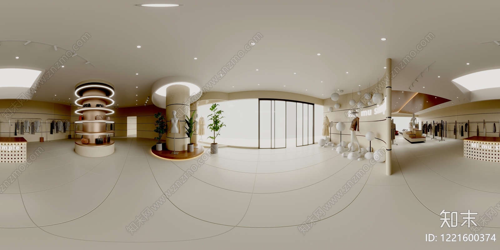 奶油风服装店3D模型下载【ID:1221600374】