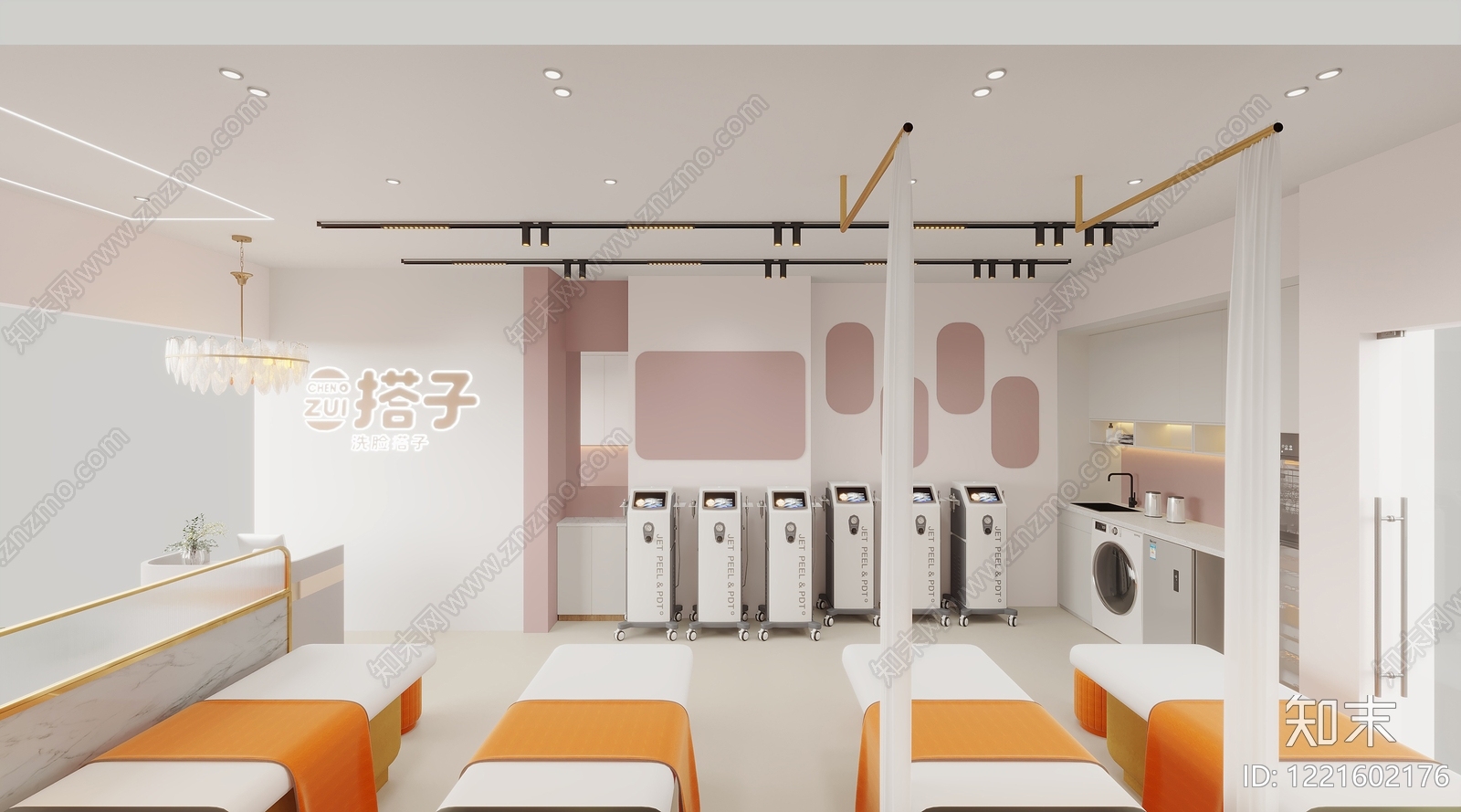 轻奢美容院3D模型下载【ID:1221602176】