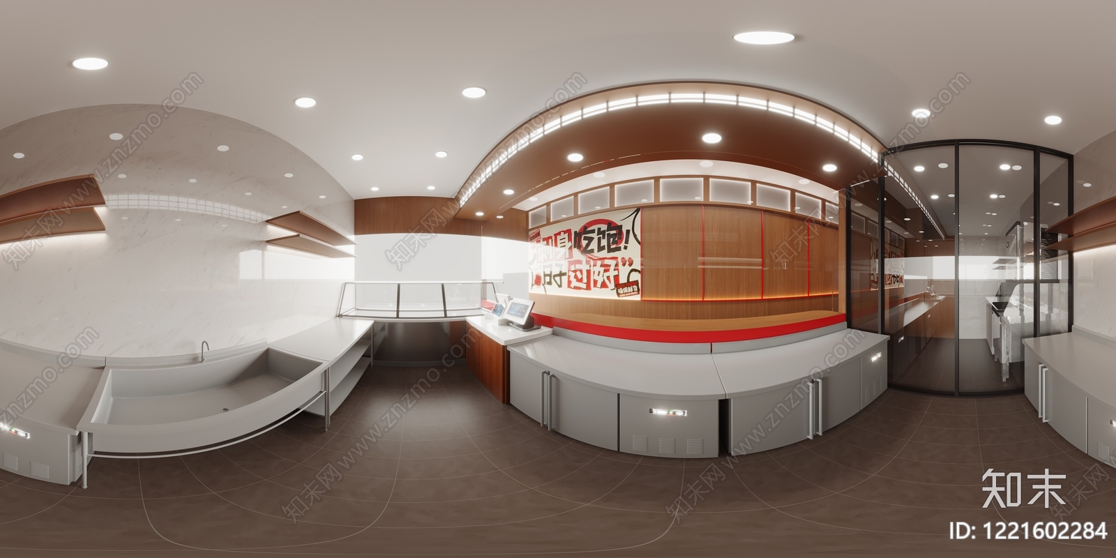 现代简约快餐店3D模型下载【ID:1221602284】