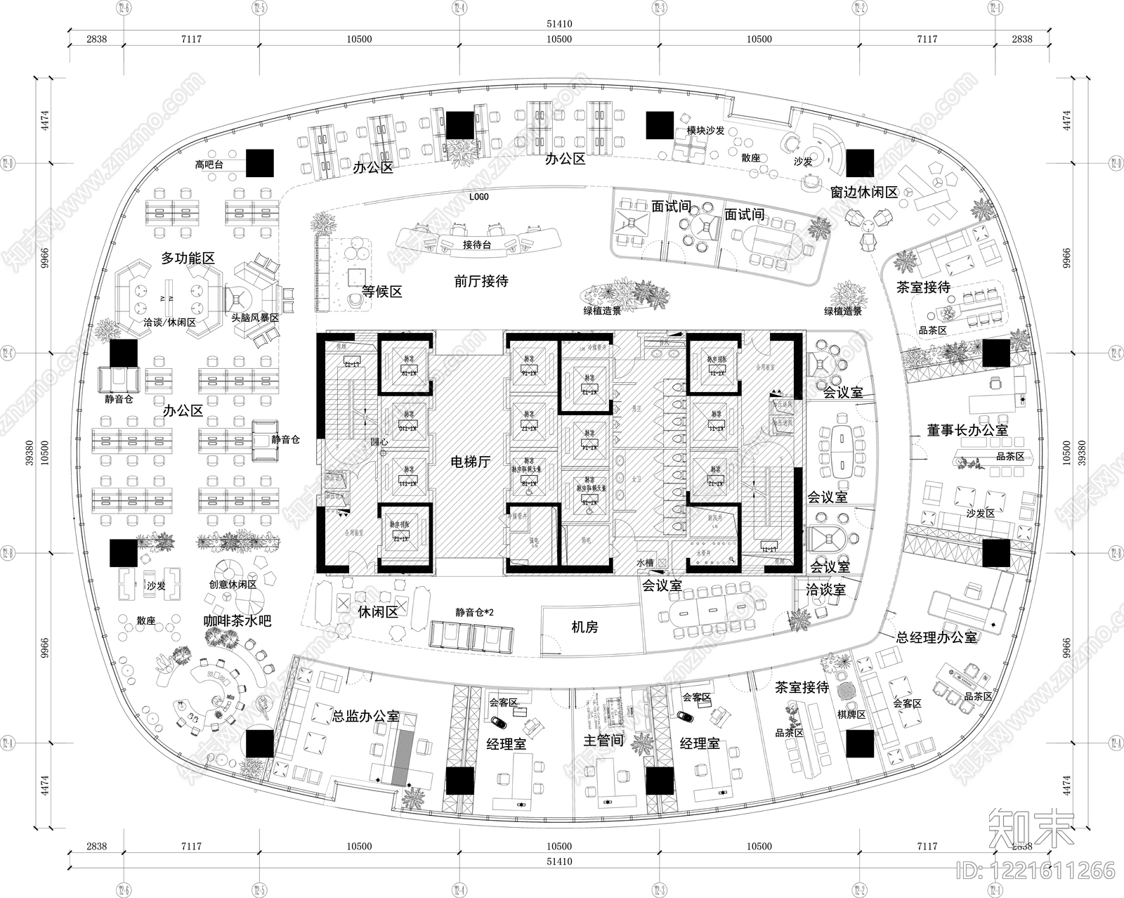 整体办公空间CAD图纸
