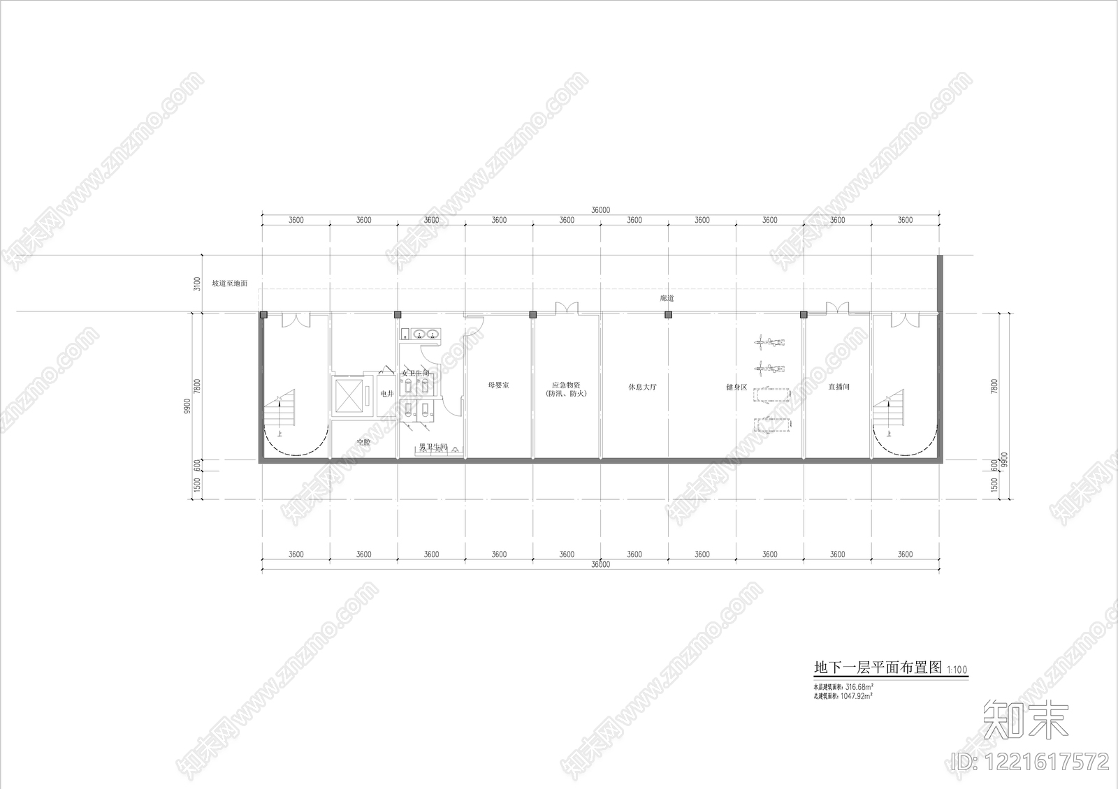 产业园建筑cad施工图下载【ID:1221617572】