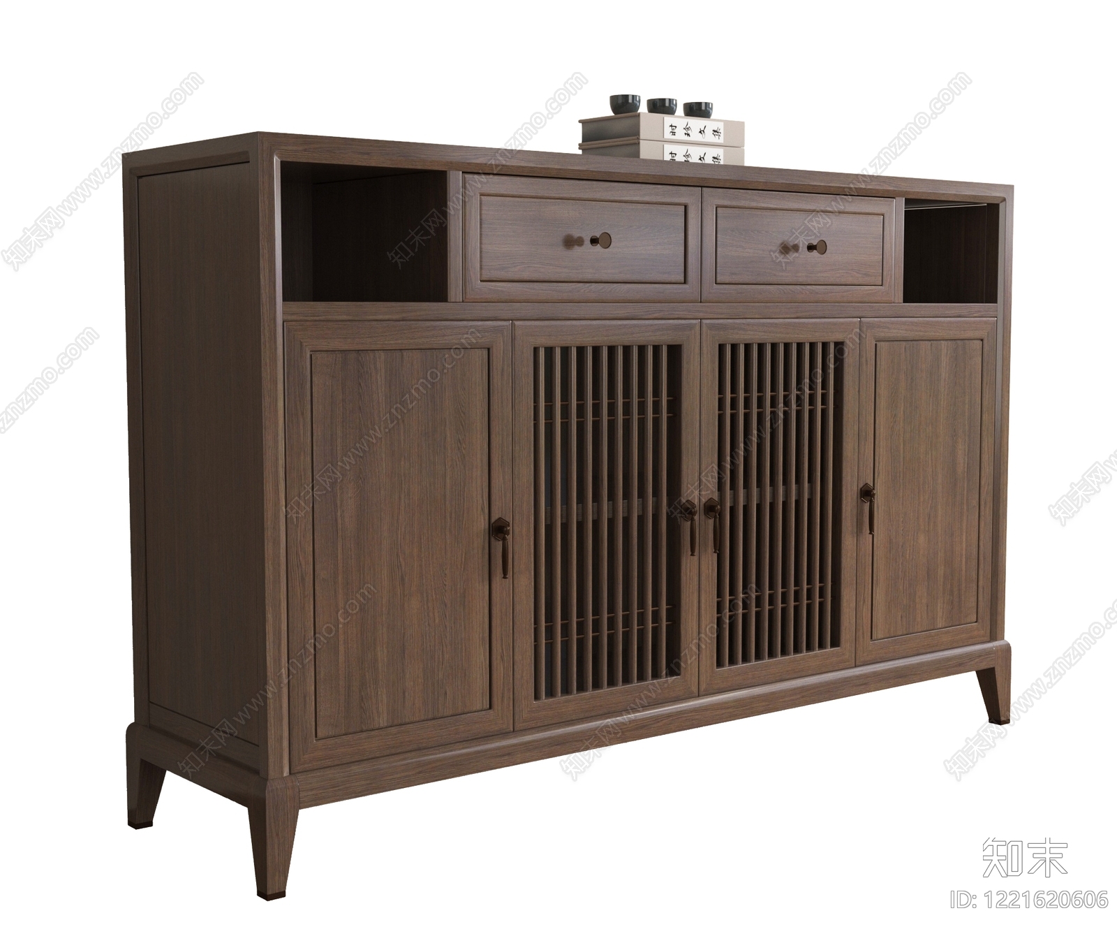 新中式餐边柜3D模型下载【ID:1221620606】