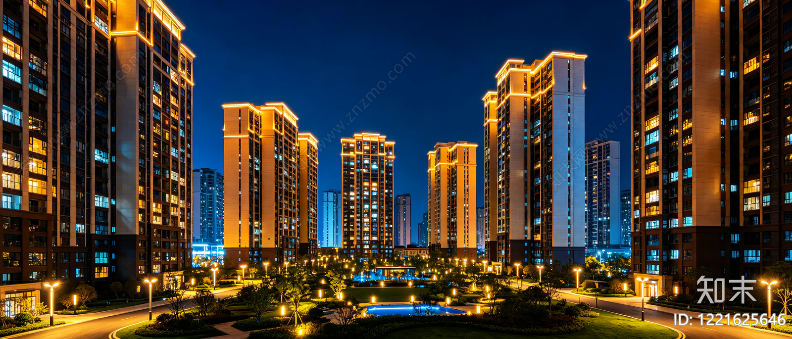 现代小区HDR贴图下载【ID:1221625646】