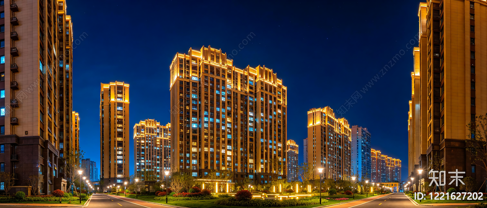 现代小区HDR贴图下载【ID:1221627202】