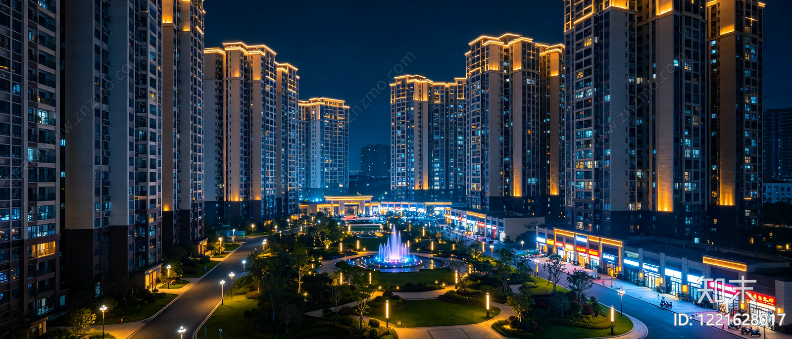 现代小区HDR贴图下载【ID:1221628017】