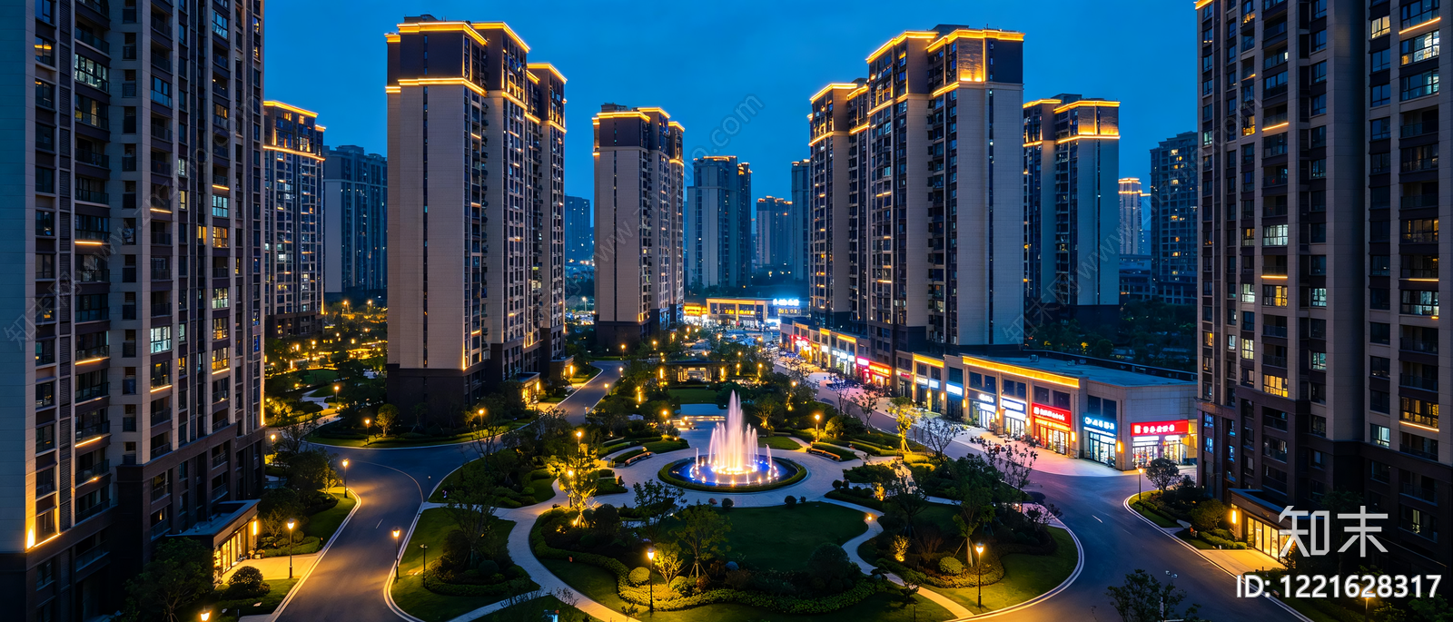 现代小区HDR贴图下载【ID:1221628317】