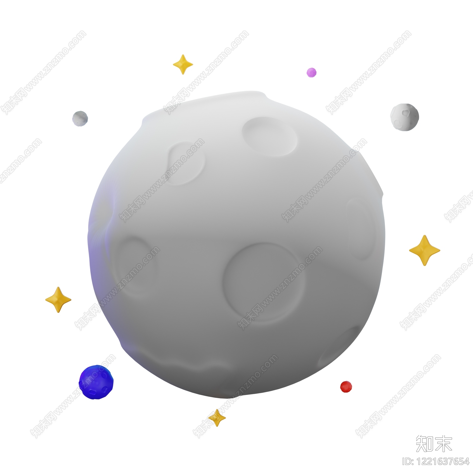 极简雕塑摆件3D模型下载【ID:1221637654】