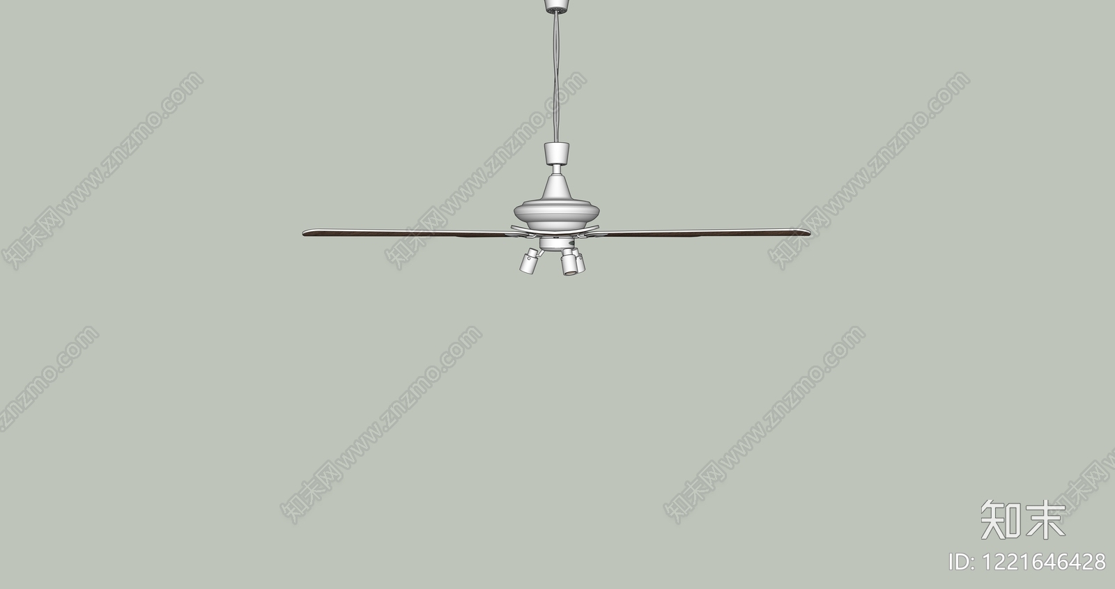 现代简约风扇灯3D模型下载【ID:1221646428】