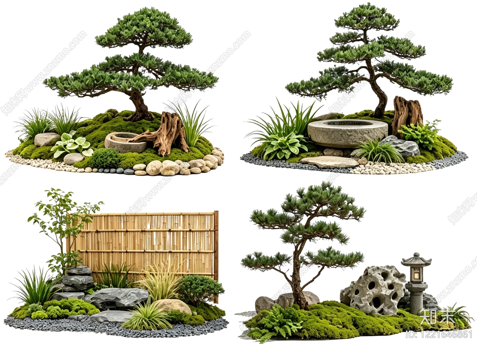 日式花境SU模型下载【ID:1221646861】