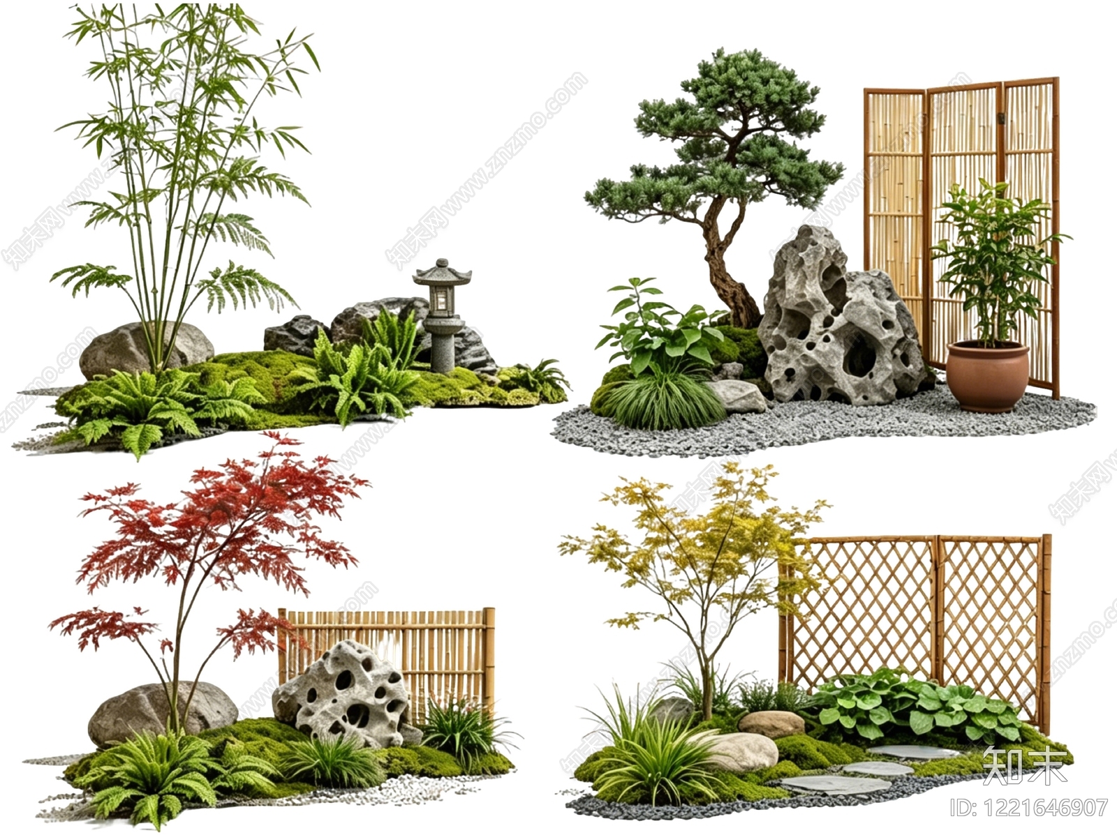 日式花境SU模型下载【ID:1221646907】