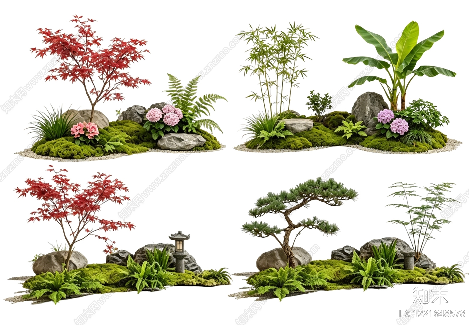 日式花境SU模型下载【ID:1221648578】