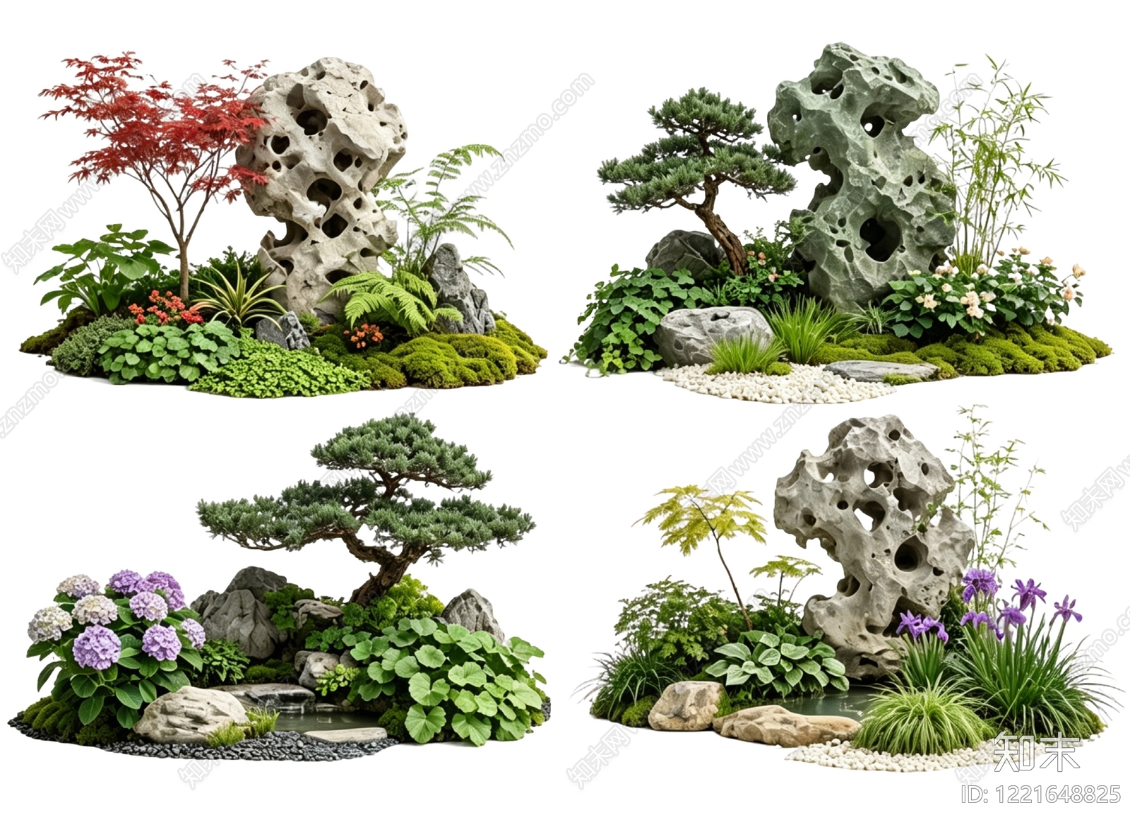 传统园林花境SU模型下载【ID:1221648825】