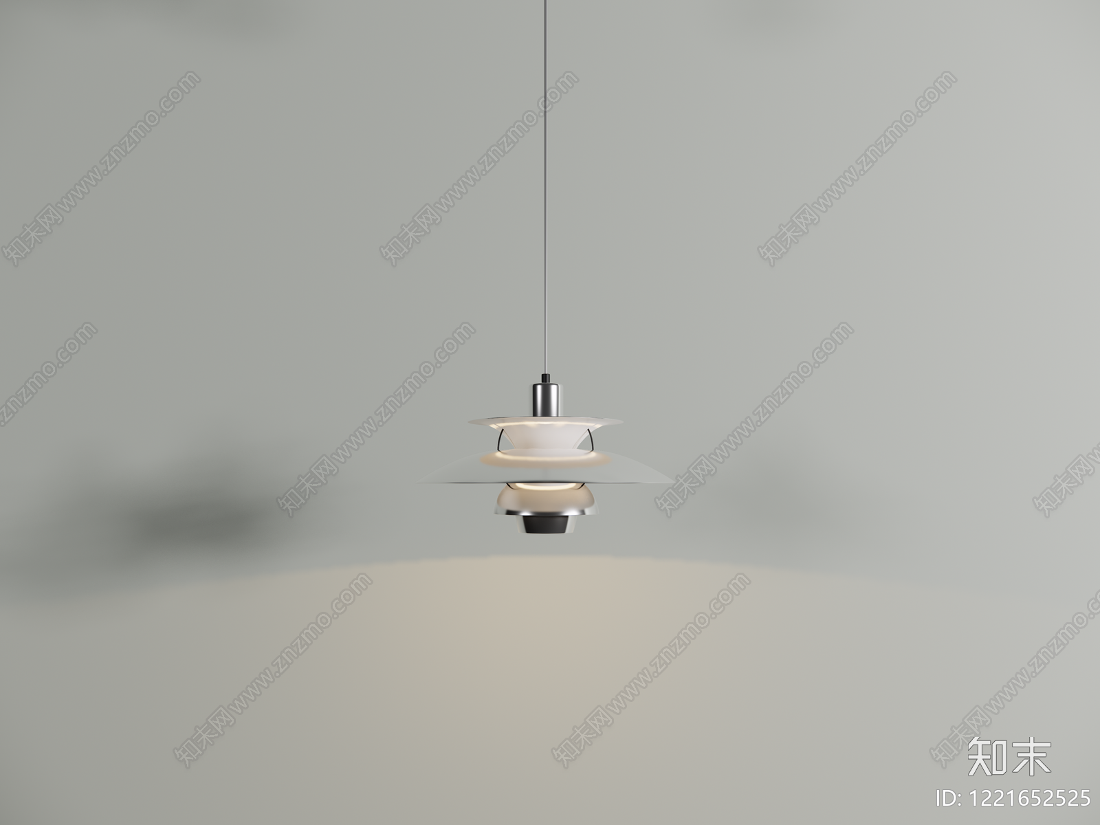 北欧吊灯3D模型渲染效果图