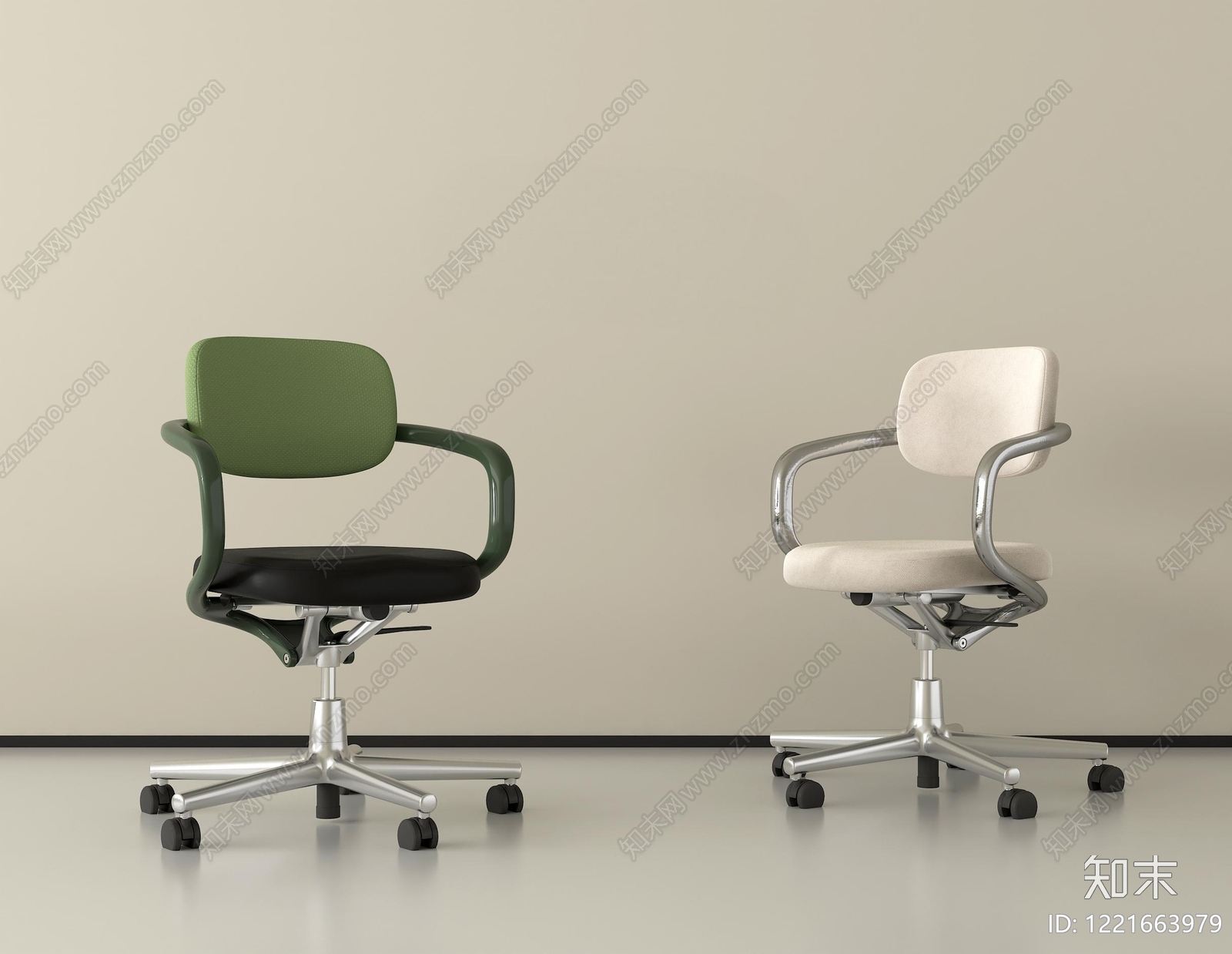 现代简约办公椅3D模型下载【ID:1221663979】